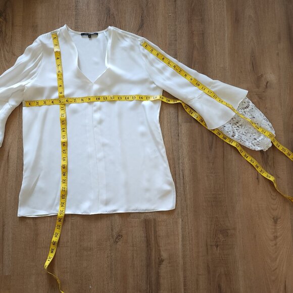 Kobi Halperin Silk Long Sleeve Lace Detail Blouse - Picture 5 of 8